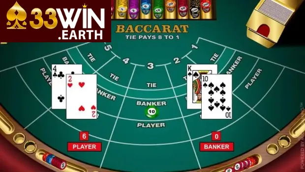 Luật chơi baccarat online tại 33win đối với rút thêm lá bài