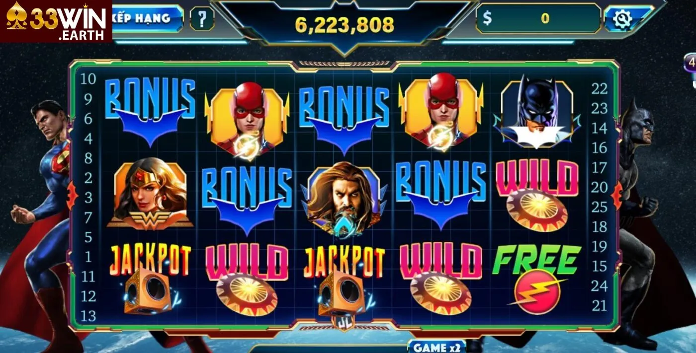 Giới thiệu game Nổ hũ Justice League 33win