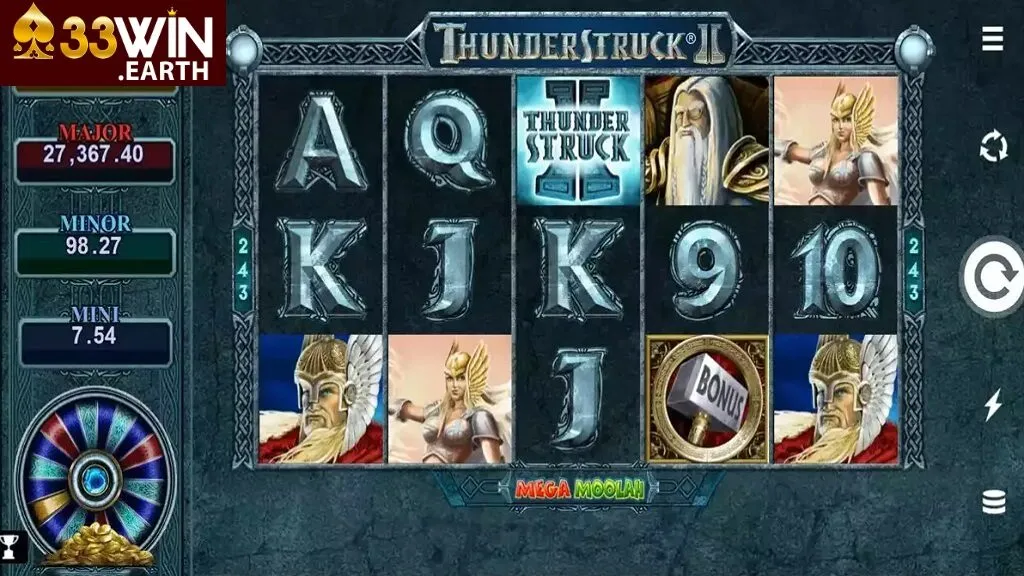 Mẹo để thắng trong Slot game Thunderstruck II tại 33win